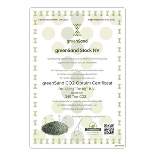 CO2 opruim certificaat